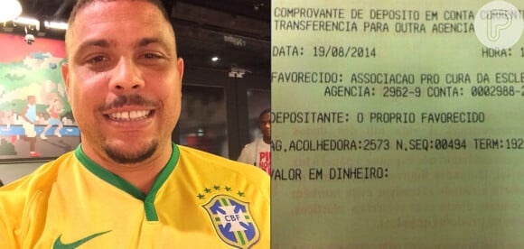 Ronaldo se nega a tomar banho de gelo mas faz doação para campanha de combate a doença degenerativa