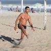 José Loreto curtiu a tarde de sol desta sexta-feira, 22 de agosto de 2014, na praia da Barra da Tijuca, na Zona Oeste do Rio