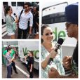 Cauã Reymond apresenta o evento Brazilian Day, em Nova York, e é recebido com muito carinho pelas fãs (31 de agosto de 2014)