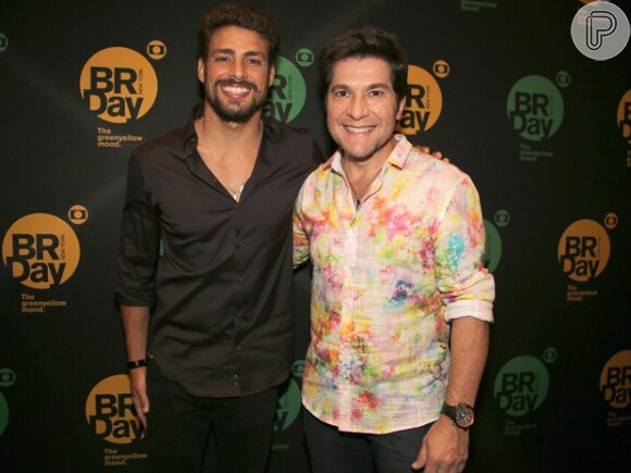 Cauã Reymond e Daniel participaram de uma coletiva de imprensa antes do Brazilian Day, em Nova York