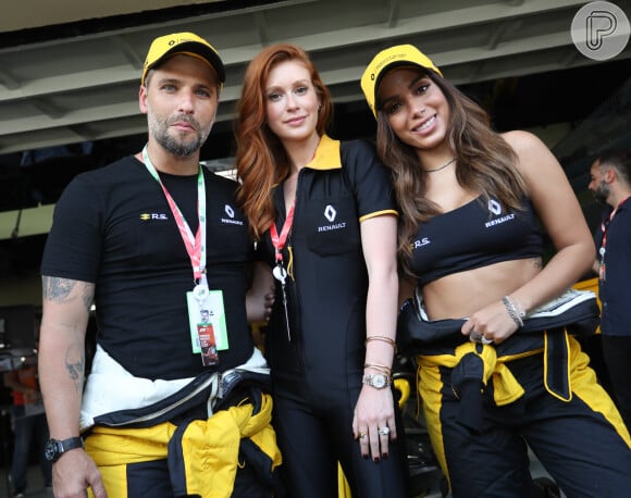 Anitta se reuniu em evento com Marina Ruy Barbosa e Bruno Gagliasso, estrelas da Renault