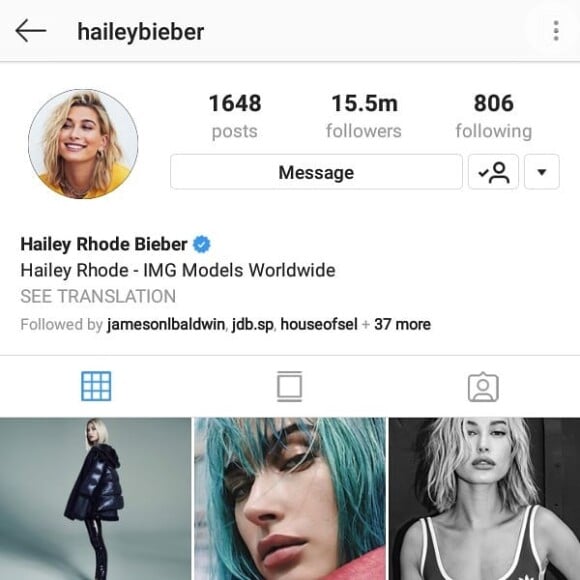 Hailey Bieber! Modelo adota sobrenome do marido na web a pedido dele