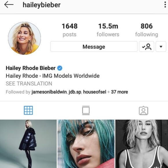 Hailey Bieber! Modelo adota sobrenome do marido na web a pedido dele