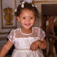Linda Flor, de 1 ano, é filha de Roberta Rodrigues com o empresário  Guilherme Guimarães 