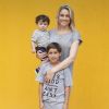Fernanda Gentil posa com os filhos em foto