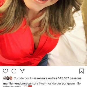 Marília Mendonça ganhou elogio do jogador Neymar em foto na web