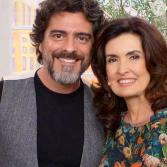 Junno Andrade nos bastidores do programa 'Encontro com Fátima Bernardes'