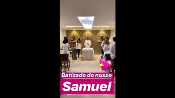 Andressa Suita e Gusttavo Lima batizam o filho caçula, Samuel, nesta terça-feira, dia 11 de dezembro de 2018