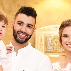 Filho caçula de Gusttavo Lima e Andressa Suita, Samuel foi batizado em Goiânia