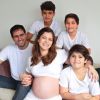 Ana Paula Tabalipa também é mãe de Lui, de 13 anos, Pedro, 10, e Tom, 9 de outros relacionamentos