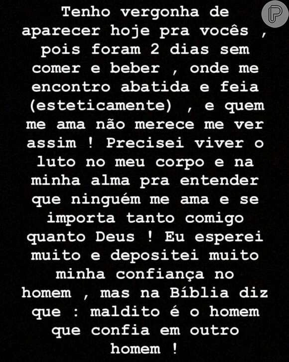 Veja o desabafo e revelações de Luane Dias no Instagram