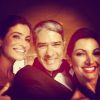 William Bonner usou o seu Instagram nesta segunda-feira, 15 de setembro de 2014, para publicar uma selfie com Renata Vasconcelos e Patricia Poeta