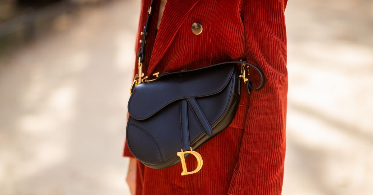 christian dior red saddle bolsa