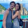 Juliana Paiva e Nicolas Prattes estão curtindo férias em Fernando de Noronha