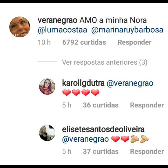 'AMO minha nora', escreveu a mãe de Xande Negrão para Marina Ruy Barbosa