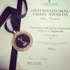 No Instagram, Patricia Poeta mostrou a medalha e o certificado que recebeu para participar do Emmy Internacional