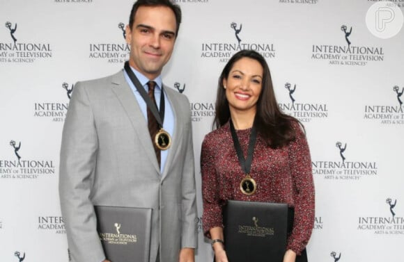 Tadeu Schmidt e Patricia Poeta foram para Nova York para participar da premiação do Emmy Internacional nesta terça-feira, 30 de setembro de 2014