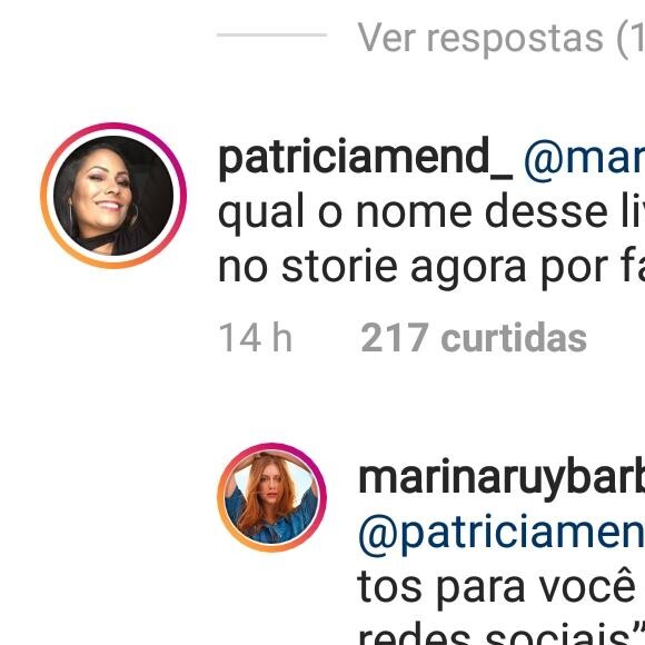 Marina Ruy Barbosa conta estar lendo livro sobre redes sociais a fã