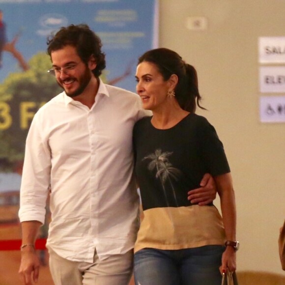 O passeio de Fátima Bernardes e Túlio Gâdelha foi marcado por sorrisos e muita conversa