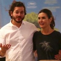 Cinema a dois! Fátima Bernardes e Túlio Gadêlha vão a shopping no Rio. Fotos!