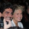 Xuxa com o namorado, Junno Andrade, no show de Tiago Abravanel, no Rio