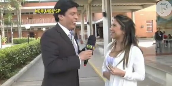 Ceará, do 'Pânico' se encontra com Patricia Abravanel em zona eleitoral de São Paulo. Filha de Silvio Santos mostrou boa forma menos de um mês após dar à luz