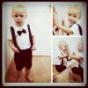 Neymar posta foto do filho, Davi Lucca, de 1 ano, em sua conta do Instagram, em 17 de fevereiro de 2013