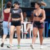 Flávia Alessandra e a filha, Giulia Costa, treinaram ao ar livre nesta quarta-feira, 1 de maio de 2019