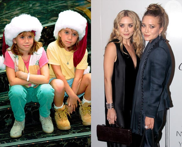 As gêmeas Mary Kate e Ashley Olsen começaram a atuar aos 9 meses na série 'Três é Demais', de 1987. A foto foi tirada em 1994 quando elas tinham 8 anos. O último filme que fizeram juntas foi 'No Pique de Nova York', em 2004