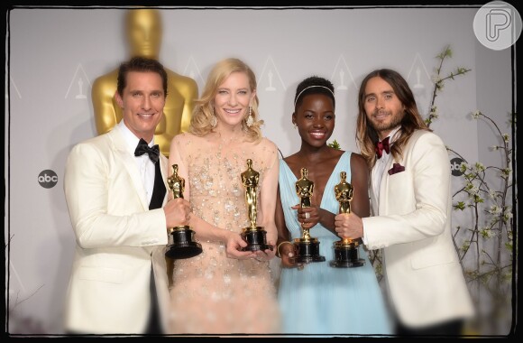 Matthew McConaughey, Cate Blanchett, Lupita Nyong'o e Jared leto ganharam os prêmios principais do Oscar 2014