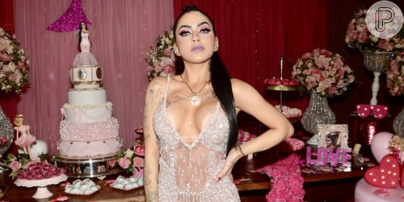 Mc Mirella comemora 21 anos em festa com tema Barbie, na Mansão Isadora Cortez, no bairro da Mooca, em São Paulo, na noite desta terça-feira, 18 de junho de 2019