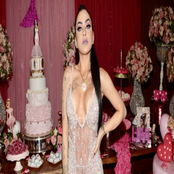 Mc Mirella comemora 21 anos em festa com tema Barbie, na Mansão Isadora Cortez, no bairro da Mooca, em São Paulo, na noite desta terça-feira, 18 de junho de 2019