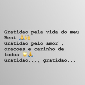 Angélica escreveu uma mensagem de agradecimento no fim do post