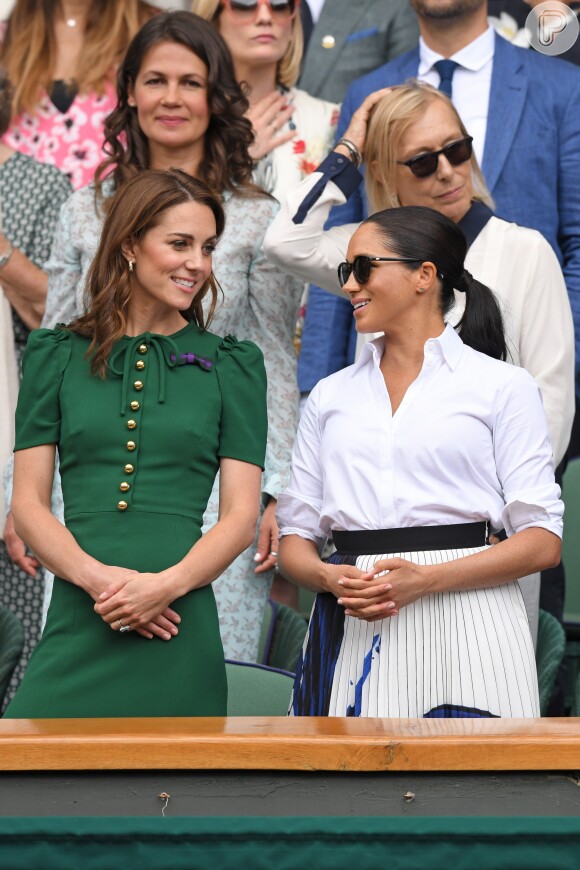 Meghan Makle e Kate Middleton assistiram jogo de Serena Williams em Wimbledon