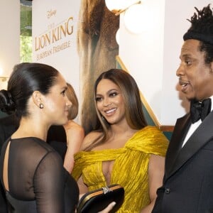 Meghan Markle encontra Beyoncé e Jay-Z em première de 'O Rei Leão'