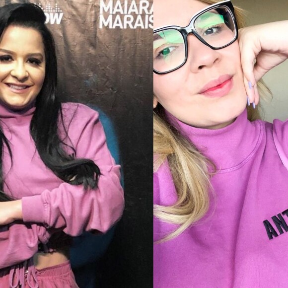 Maraisa usa mesmo look de Marilia Mendonça em show neste domingo, dia 14 de julho de 2019