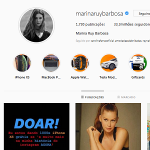 Marina Ruy Barbosa teve Instagram hackeado pela segunda vez em pouco mais de 24h