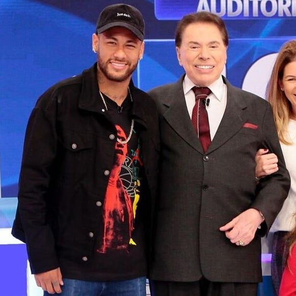 Neymar foi tietado por Patricia Abravanel nos estúdios do SBT, em São Paulo