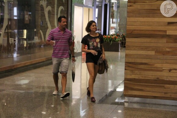 Malvino e Sophie estiveram em um shopping da zona oeste do Rio