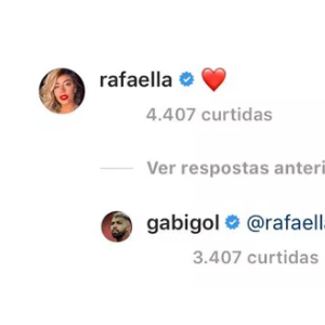 Gabi Gol se declara para Rafaella Santos