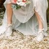 Detalhe do tênis escolhido pela noiva Titi Muller para o seu casamento