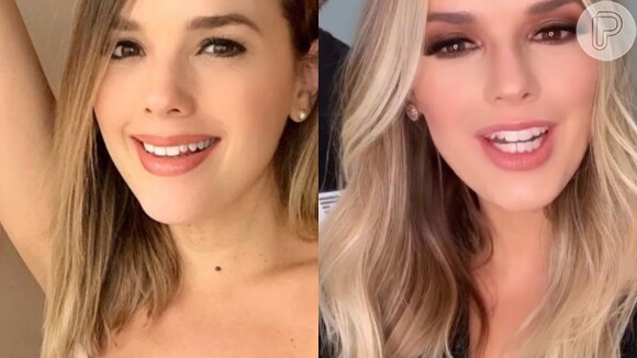 Veja foto de antes e depois de transformação em cabelo de Thaeme Mariôto nesta segunda-feira, dia 30 de setembro de 2019