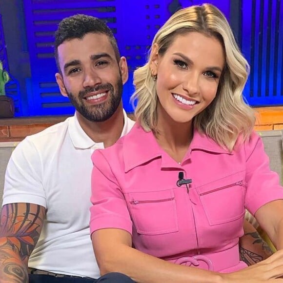 Gusttavo Lima e Andressa Suita combinam look em show nesta quinta-feira, dia 31 de outubro de 2019