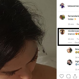 Detalhe no cabelo de Tatá Werneck chamou atenção de internauta: 'Fio branco'