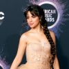 Para o AMA's 2019, Camila Cabello apostou em um vestido nude com cauda, bem romântico, da grife Oscar de la Renta