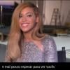 Beyoncé é só sorriso no recado que manda ao público brasileiro em vídeo