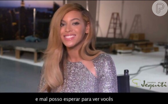 Beyoncé é só sorriso no recado que manda ao público brasileiro em vídeo