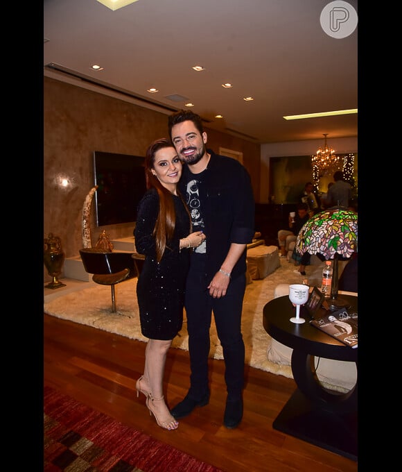 Maiara e Fernando Zor se reúnem com famosos em festa de lançamento do programa 'Glow Up', da TV Caras, em São Paulo 