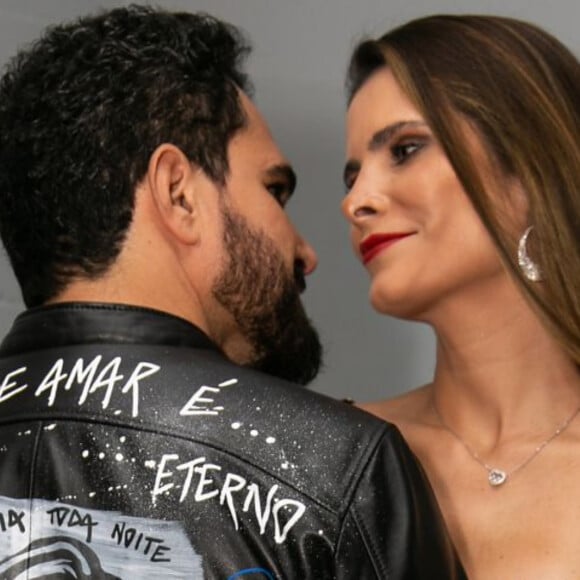 Luciano Camargo surpreendeu a mulher, Flávia Fonseca, em show neste sábado, 14 de dezembro de 2019