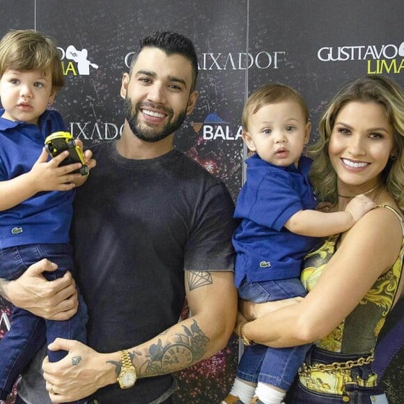 Filhos de Andressa Suita e Gusttavo Lima já mostram adptidão para a música